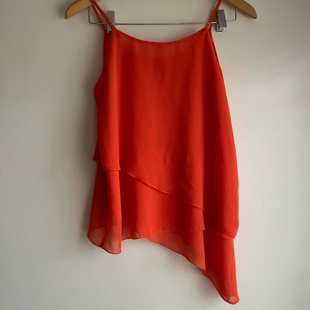 Y2K Orange Ruffle Layer Top - Picture 5 of 6